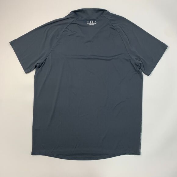 Under Armour Polo Shirt Mens XL Extra Large Gray Quarter Zip Performance Golf - Picture 6 of 10